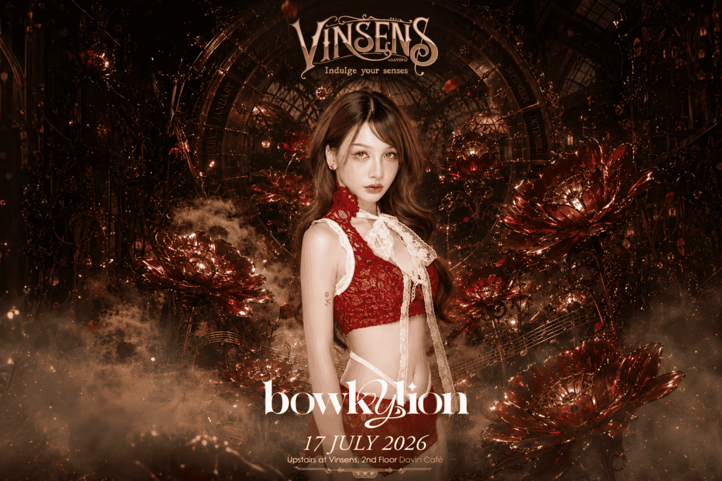 Bowkylion concert at VINSENS by DAVIN CAFE in Bangkok, featuring an exclusive live music performance with an intimate atmosphere for fans seeking a premium live concert experience.