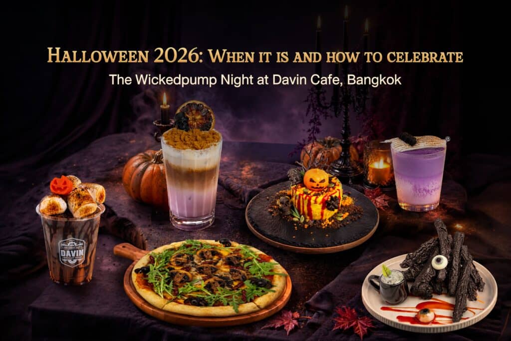 When is Halloween 2026 featuring Wickedpump Halloween food, desserts and drinks at DAVIN CAFE