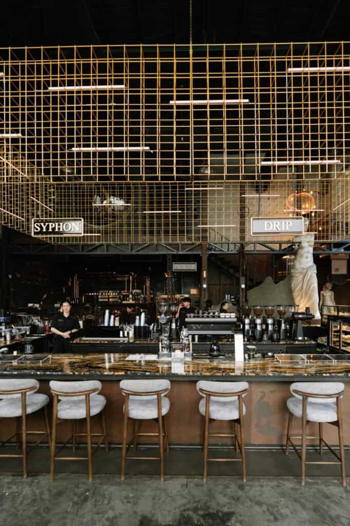 Places to Visit in Ramintra: DAVIN CAFE coffee bar with baristas and distinctive interior design along Ramintra Expressway